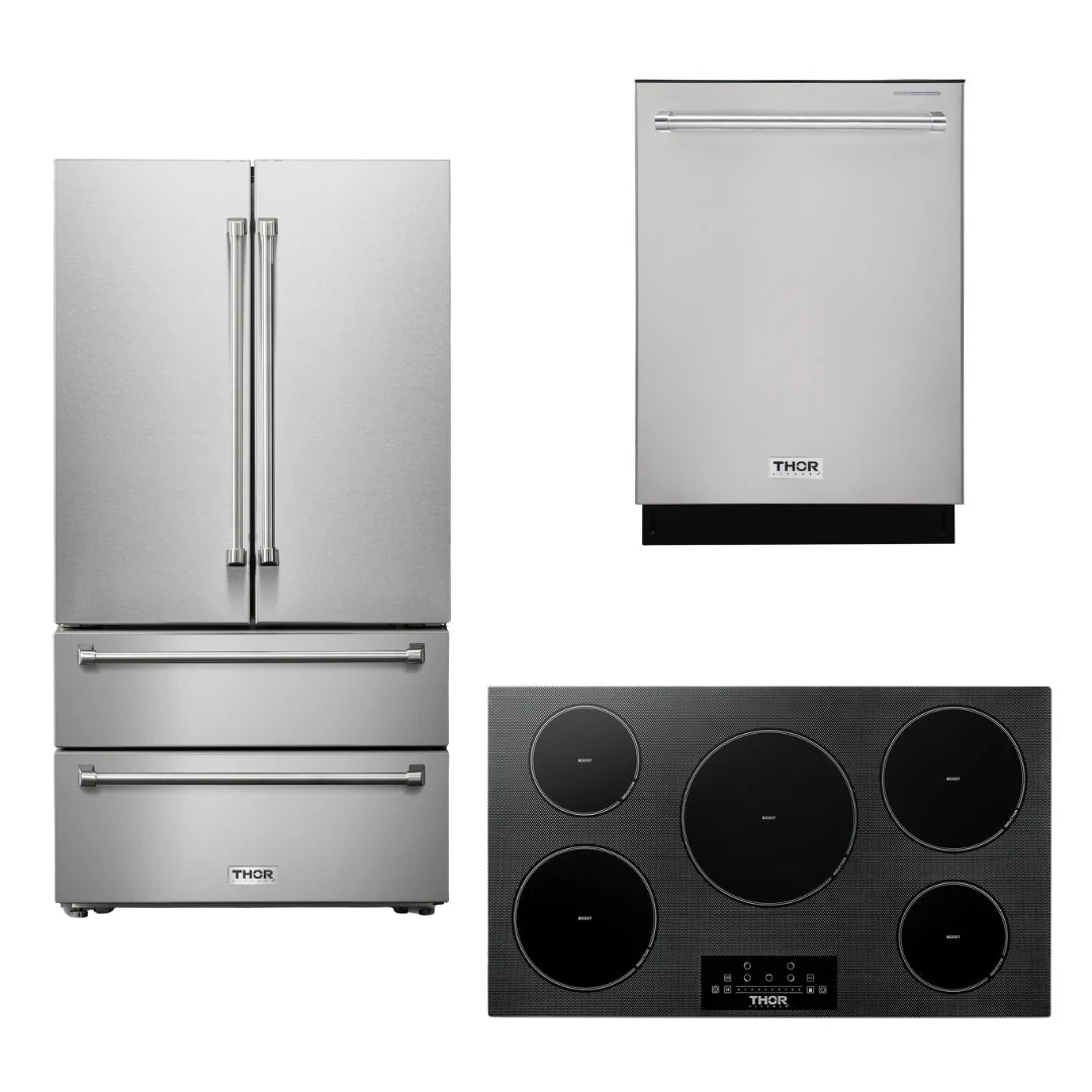 36 Induction Cooktop, Refrigerator, Dishwasher I891