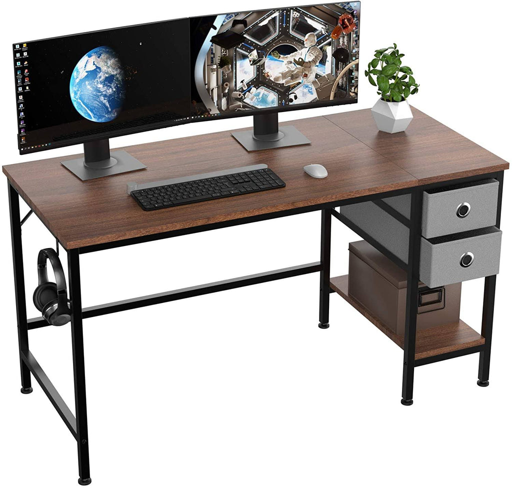 47x22 Desk with Drawers and Storage Shelves Q975