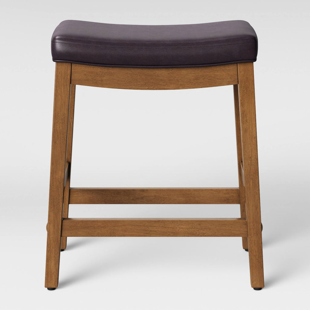Espresso Faux Leather Counter Stool U4920