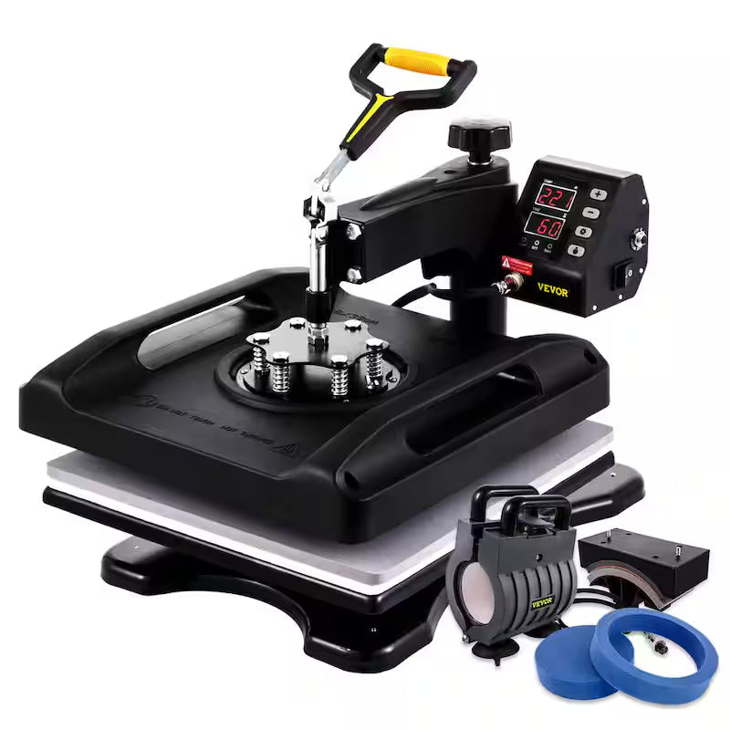 15 in. x 15 in. 5 in 1 Heat Press Machine Black W2245