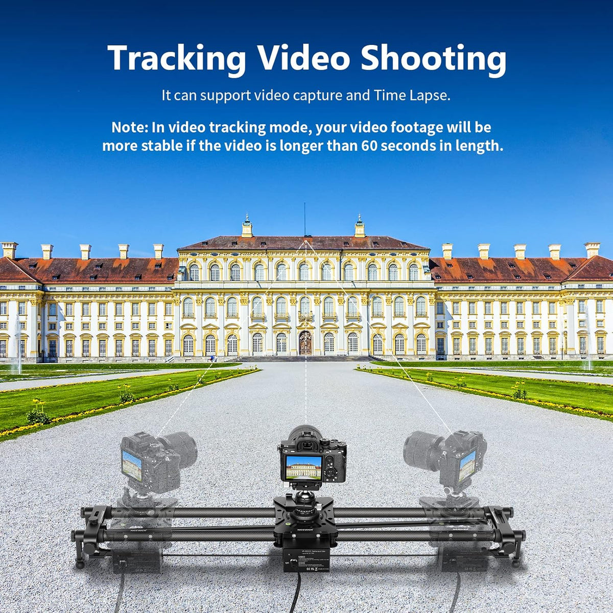 Motorized Camera Slider Carbon Fiber Dolly Rail with Remote Controller O524330