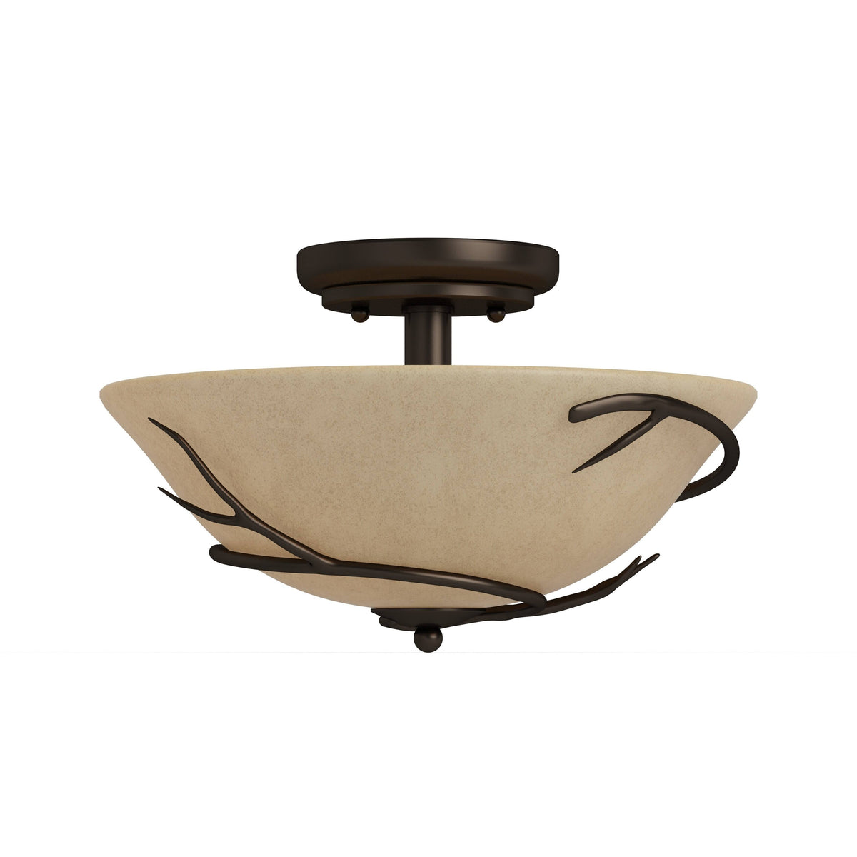 Blackened Bronze 2-Light Flush Mount U30868