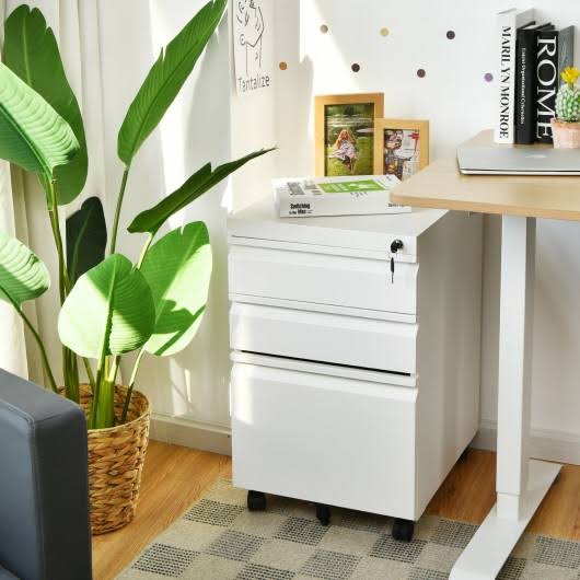 3-Drawer Mobile File Cabinet with Lock J786789
