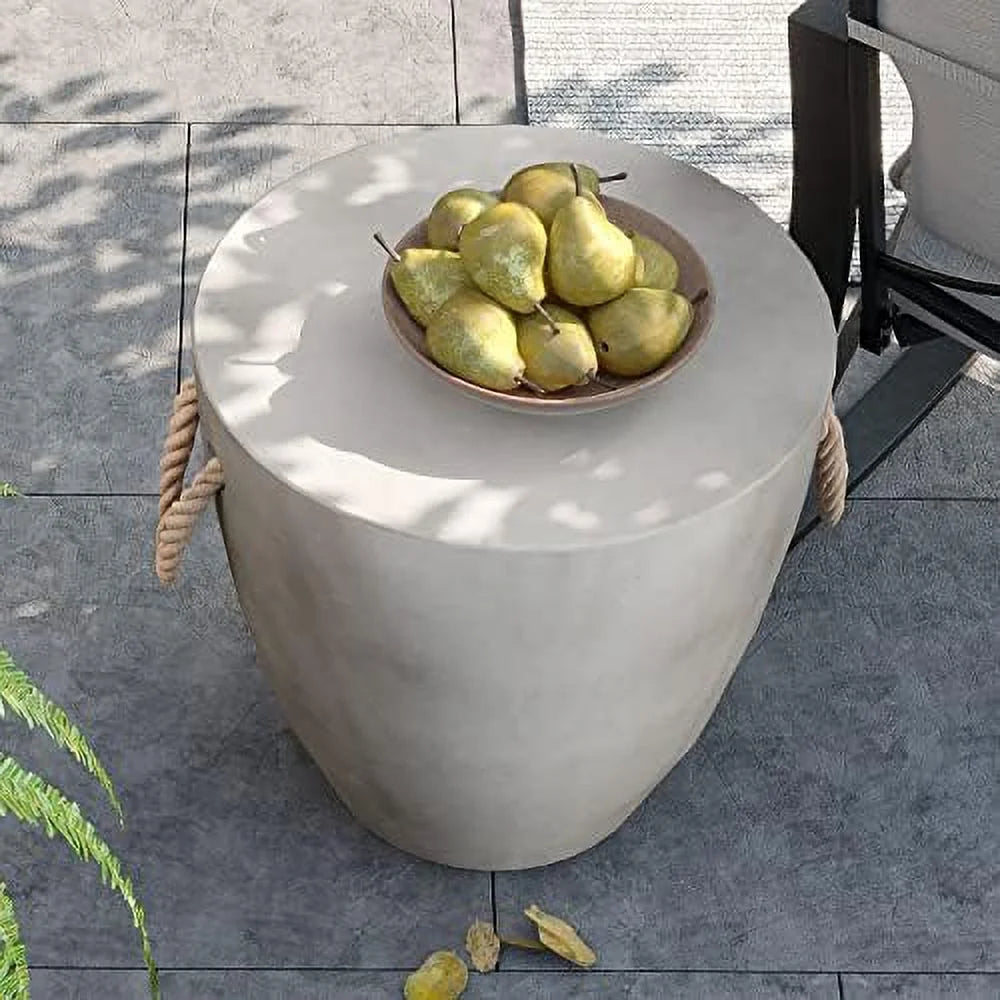 16.8 Inch Rustic Concrete End Table C179776