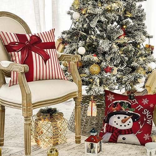 Merry Christmas 18 x 18 Inch Throw Pillow Covers Set of 4 C396