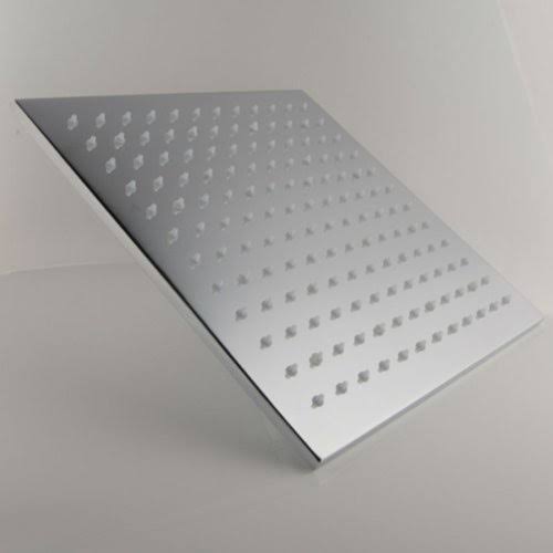 10 inch Square Rainfall LED Shower Head Stainless Steel Chrome Finish P267862