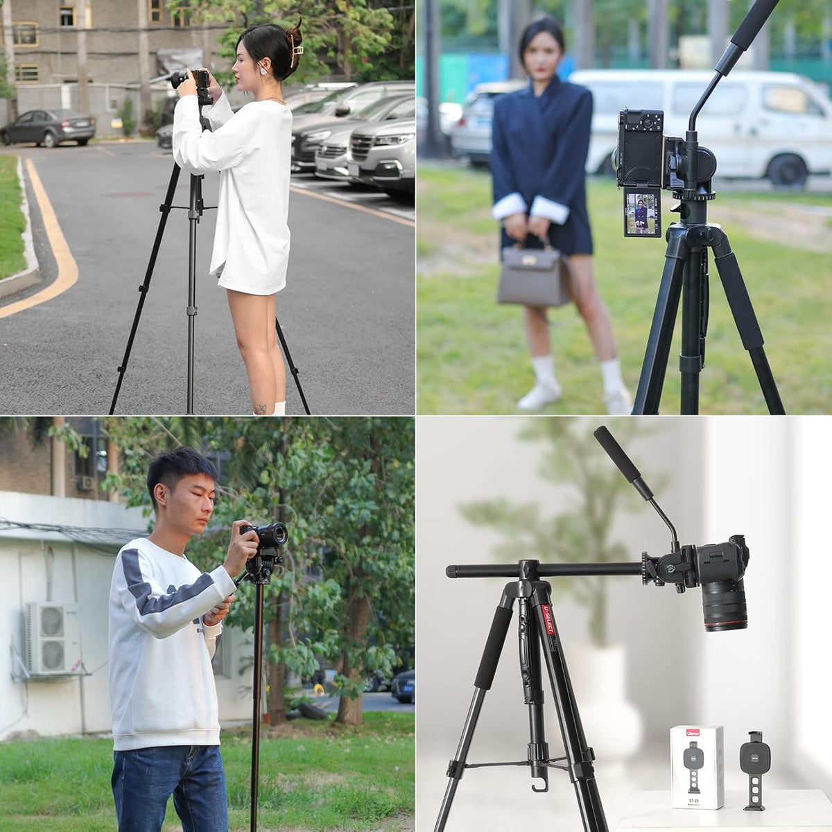 72" Heavy Duty Aluminum Tripod with Fluid Head, Pack of 2 Q8977