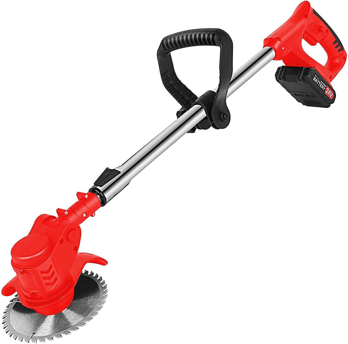 Cordless Brush Cutter Weed Eater Grass Trimmer Lawn Edger, 3 Types Blades, 24v, 4.4-pounds Pack of 2 J339