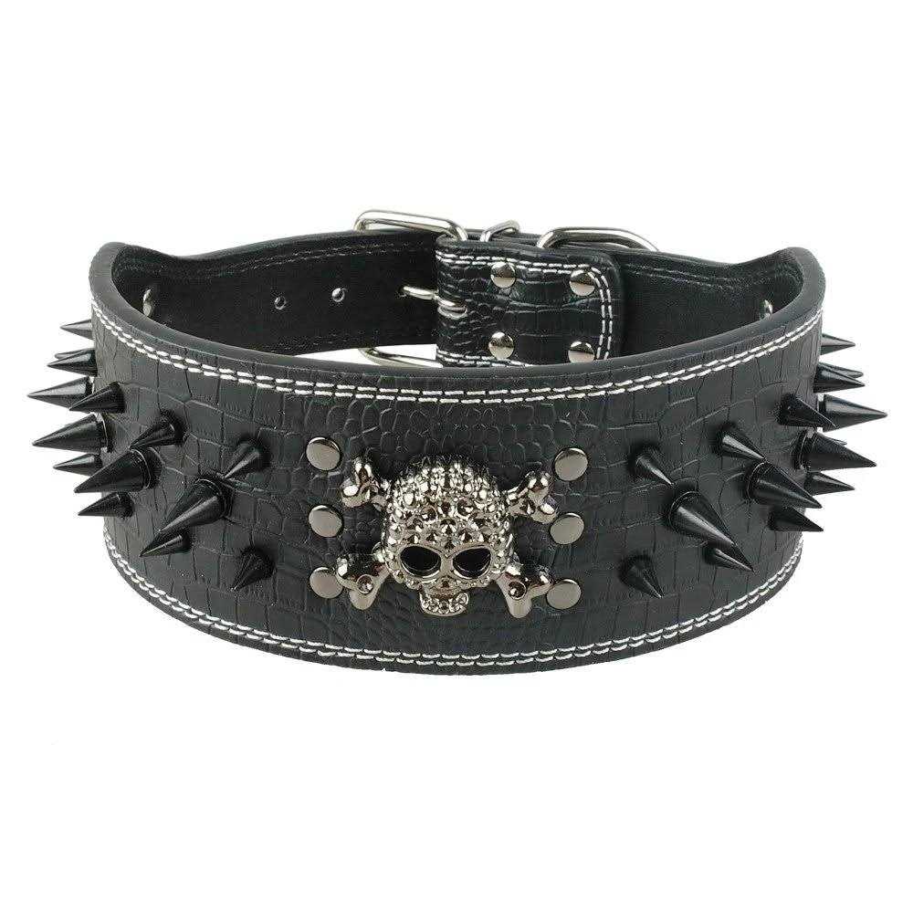 3 Inch Spiked Studded Leather Dog Collar Z5175