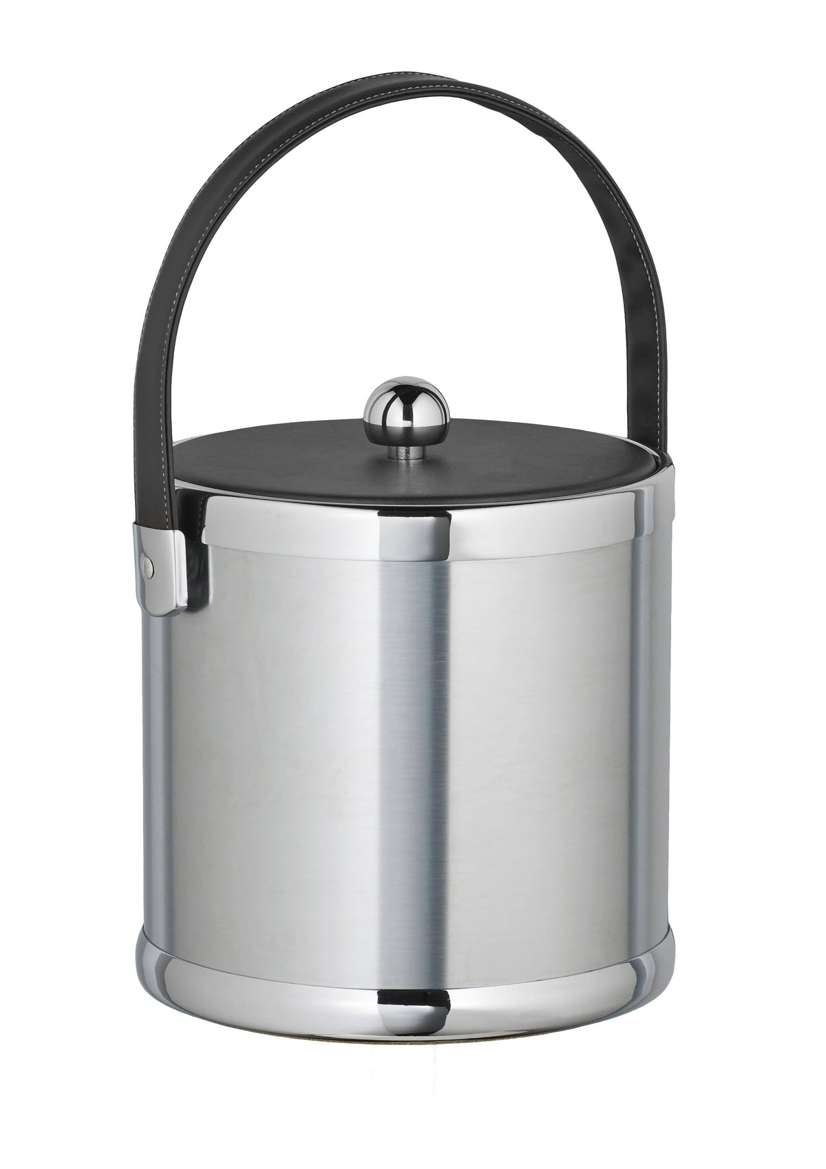 Brushed Chrome 3 qt Ice Bucket with Fabric Lid Y956775