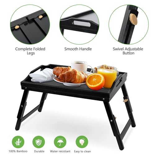 Bamboo Breakfast Bed Tray with Folding Legs I93202
