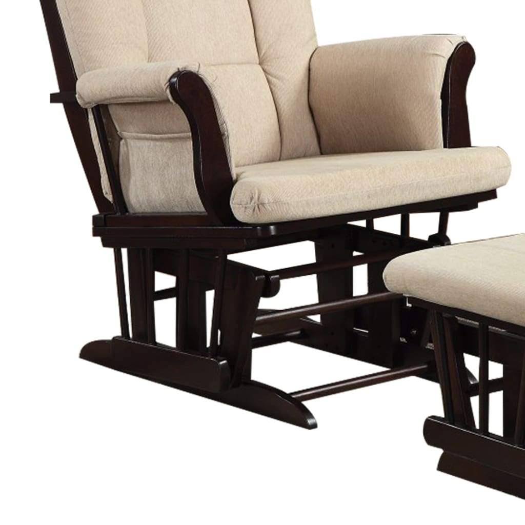 Beige Glider with Ottoman B836572