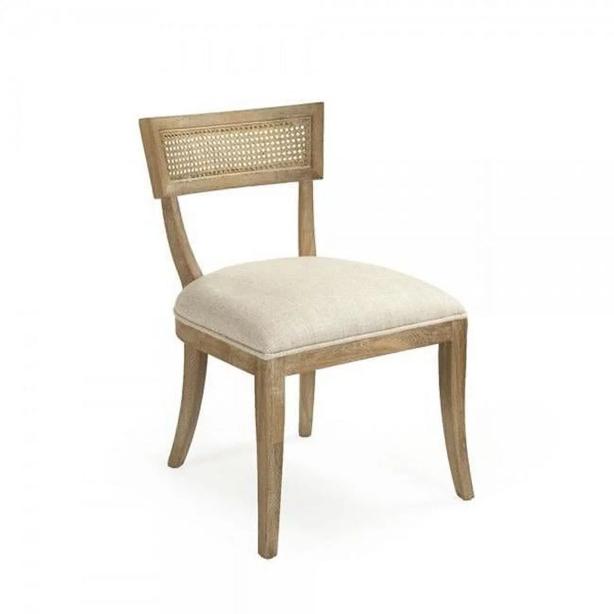 Natural Cream Linen Cane Back Side Chair A982