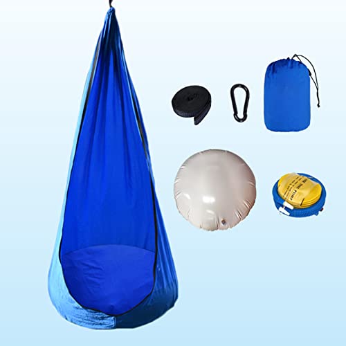 Pink Pod Swing Seat Hanging Hammock Chair with Inflatable Pillow U55940