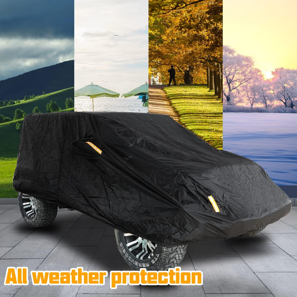 4 Door Full Car Cover with Driver Door Zipper Q46434