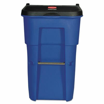 65 gal Blue Rectangular Trash Can G609