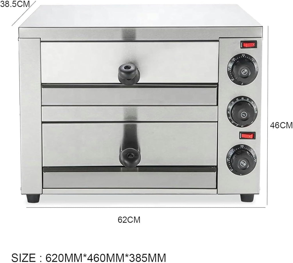 Stainless Steel 2-Layers Electric Pizza Oven M5292