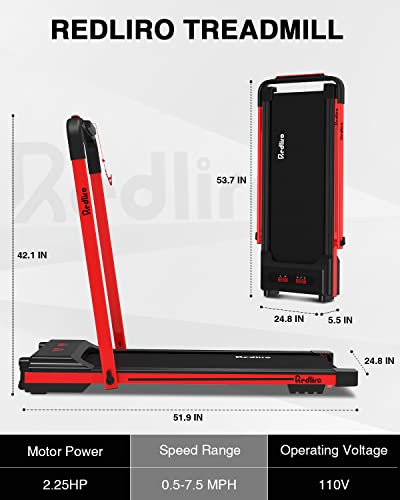 Under Desk Treadmill, 2 in 1 Motorized Portable Foldable Walking Pad with Remote Control M128685