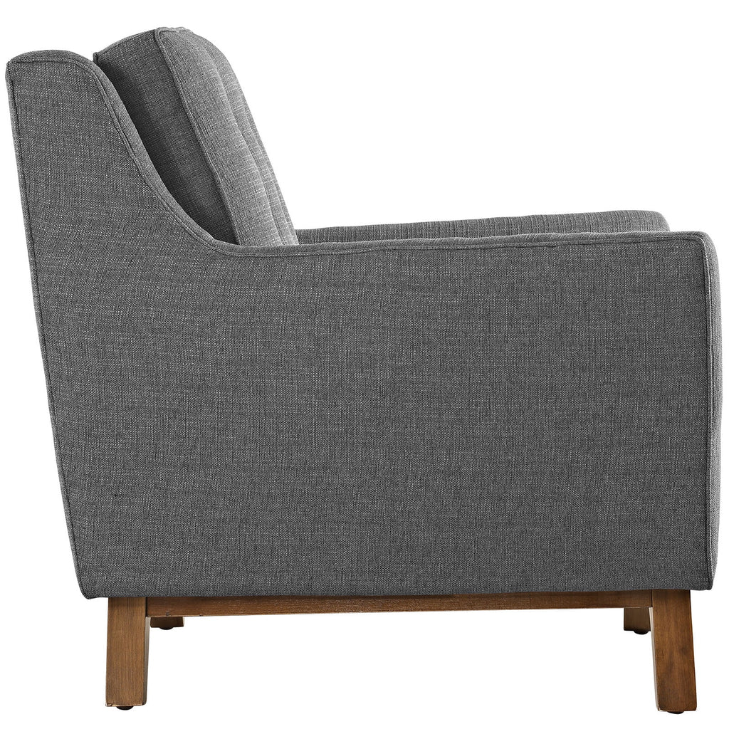 2 Piece Upholstered Fabric Living Room Set in Gray X89793