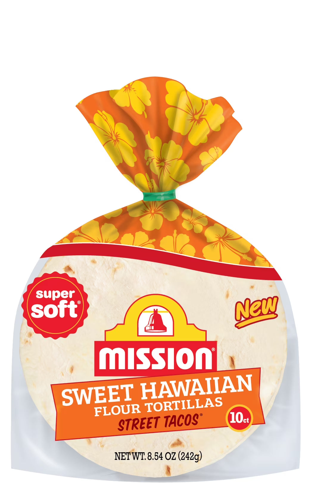 Super Soft Hawaiian Street Taco Flour Tortillas, 8.54 oz, 10 Count B4029