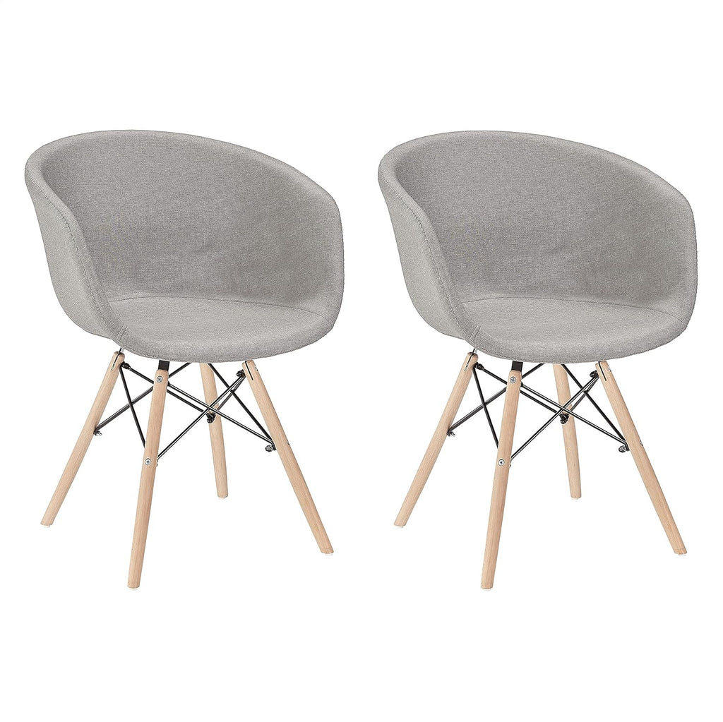 Light White 2 PCs Pack Molded Plastic Shell Arm Chair A4922