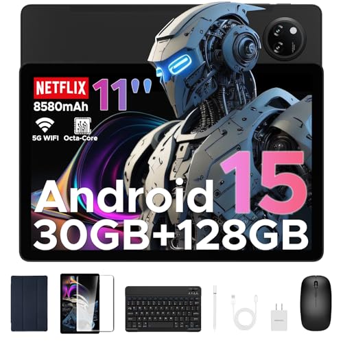 11 inch Android 15 Tablet with Keyboard N11741