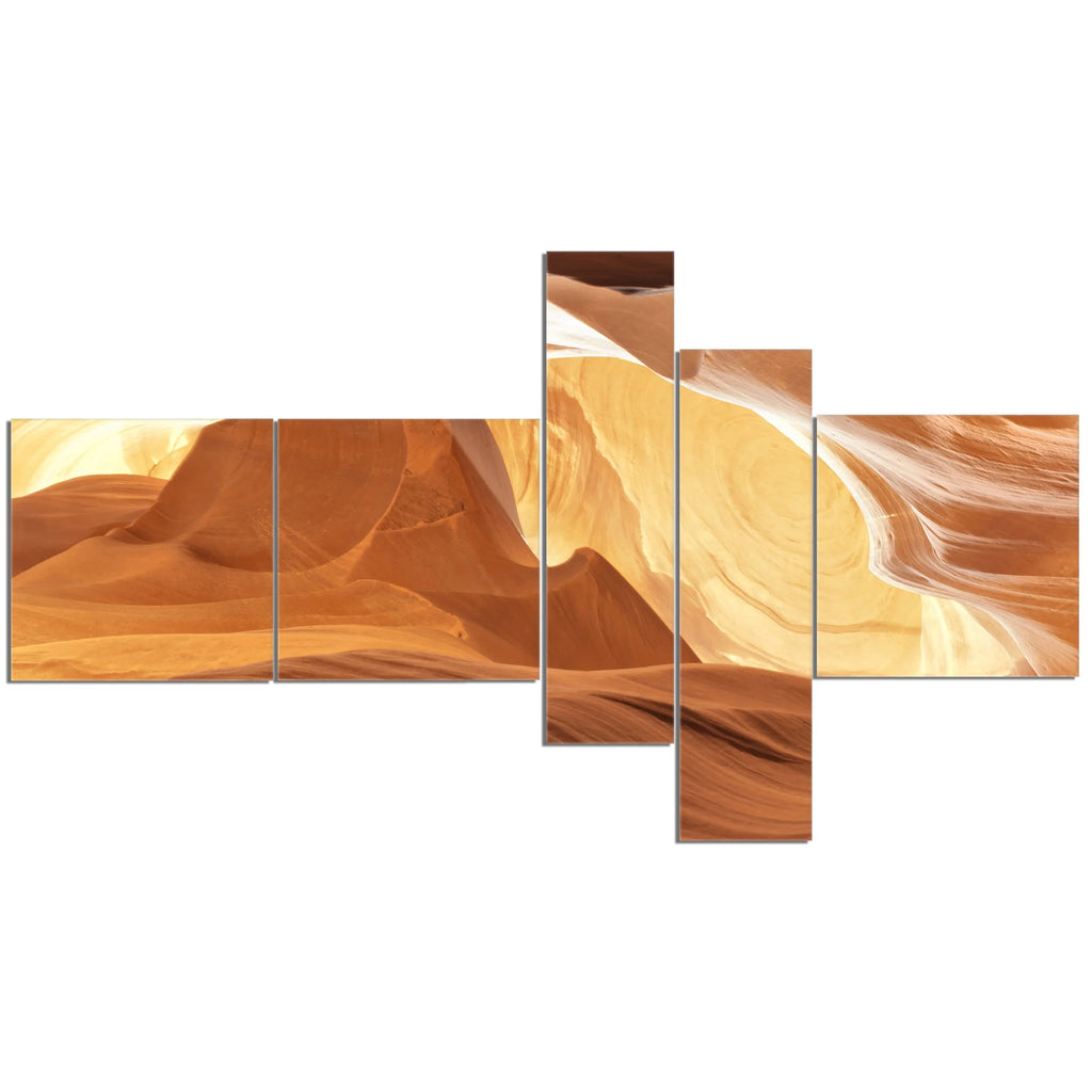 Brown 4 Panels Landscape Photography Canvas Print O967