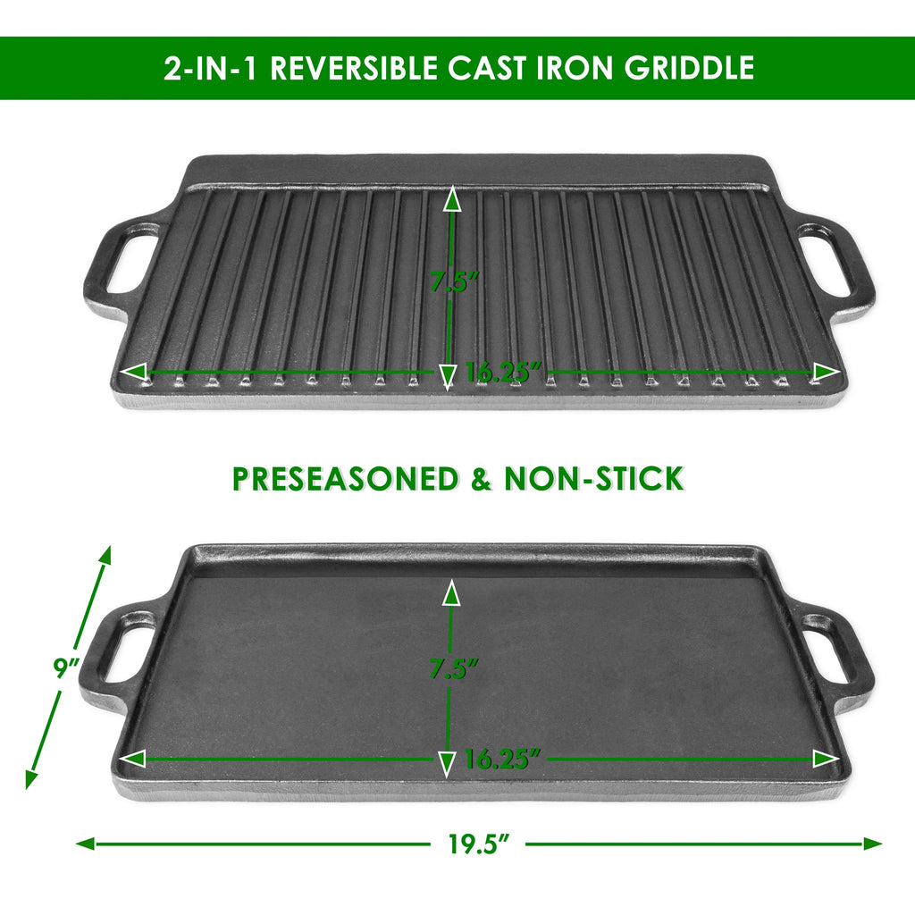 2-in-1 Reversible Cast Iron Griddle R945