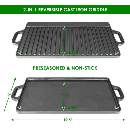 2-in-1 Reversible Cast Iron Griddle R945