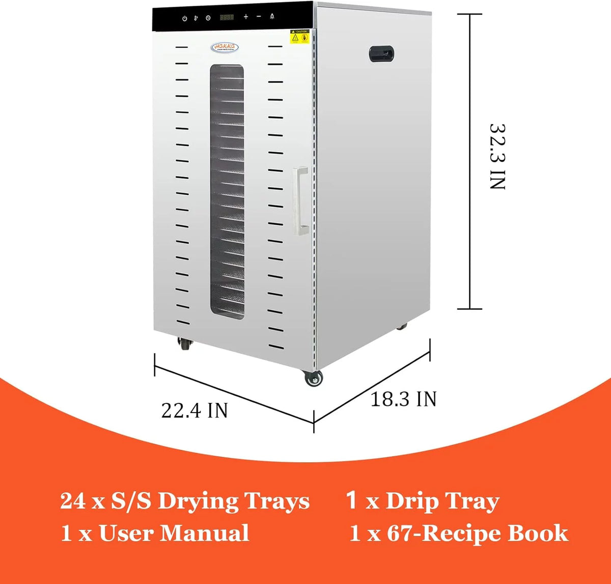 24 Trays Stainless Steel Dehydrator Machine B901