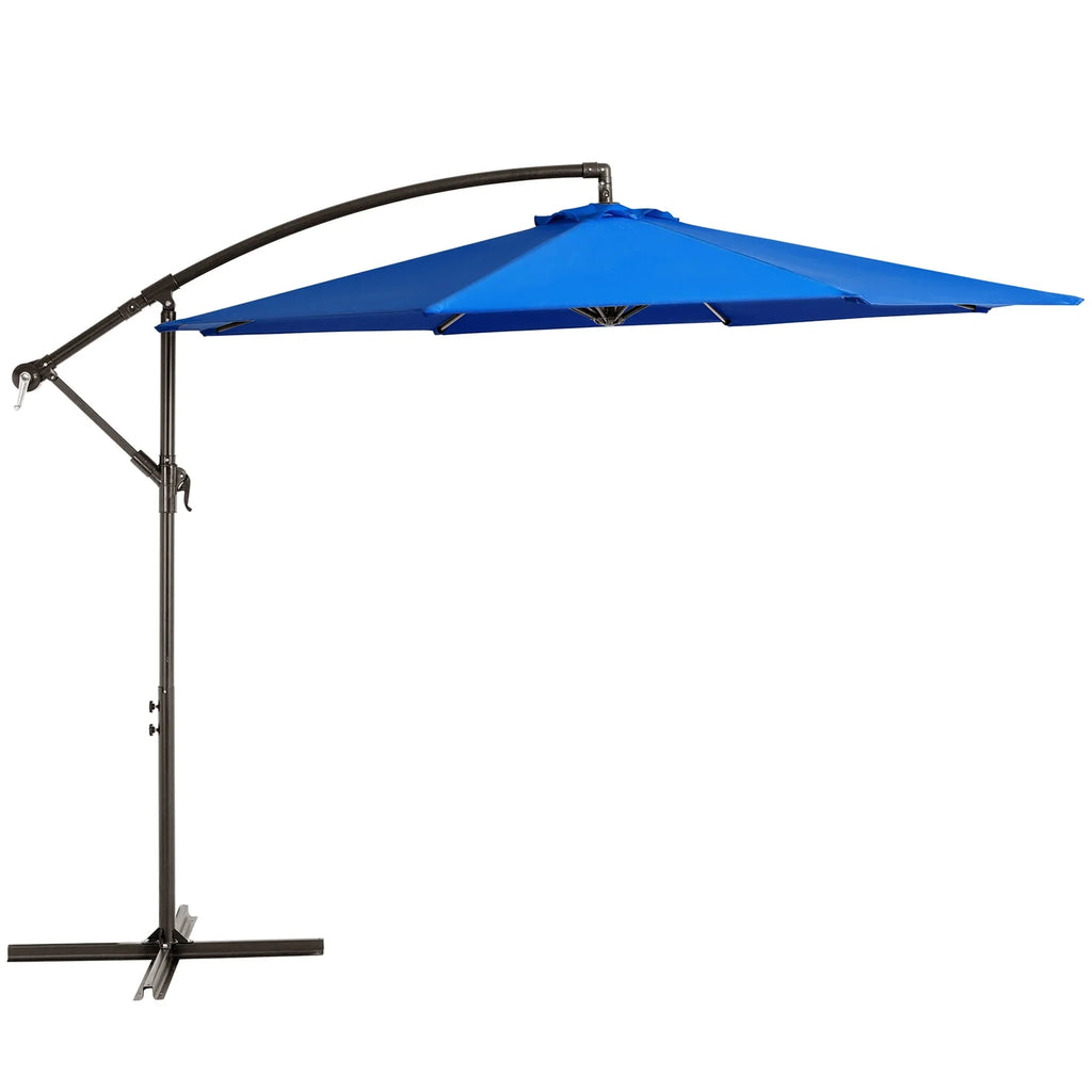 10ft Offset Hanging Cantilever Patio Umbrella Navy Blue P2382