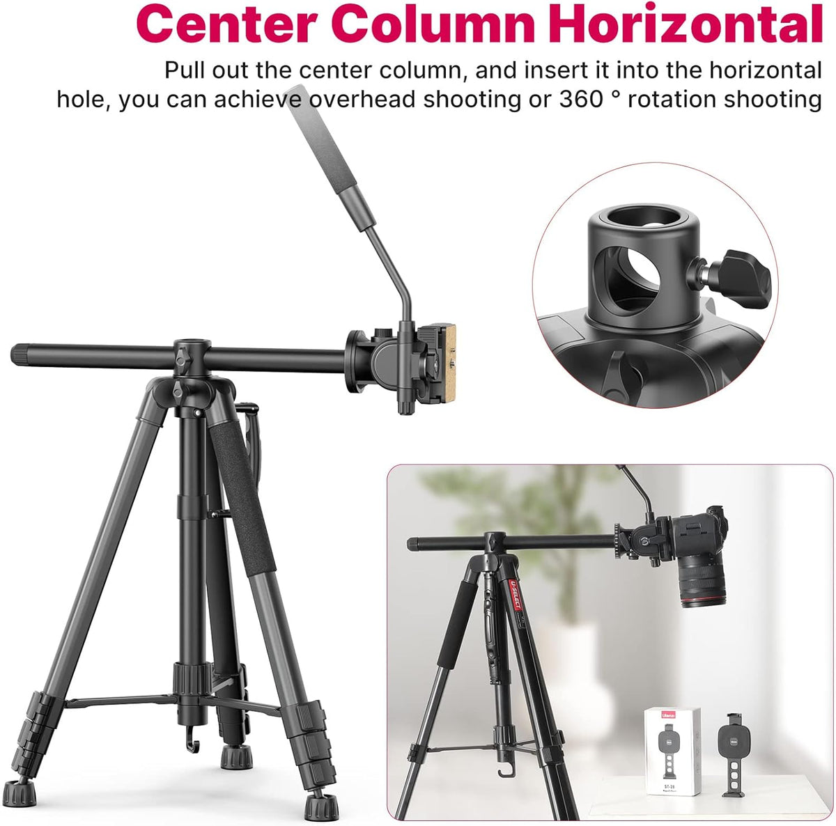 72" Heavy Duty Aluminum Tripod with Fluid Head, Pack of 2 Q8977