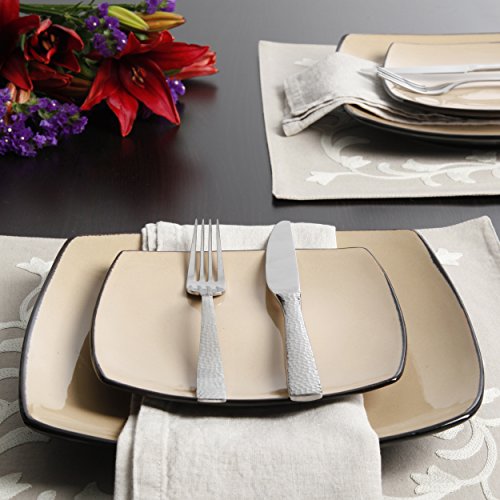Red Stoneware Dinnerware Set, Service for 4 (16pc) H1780