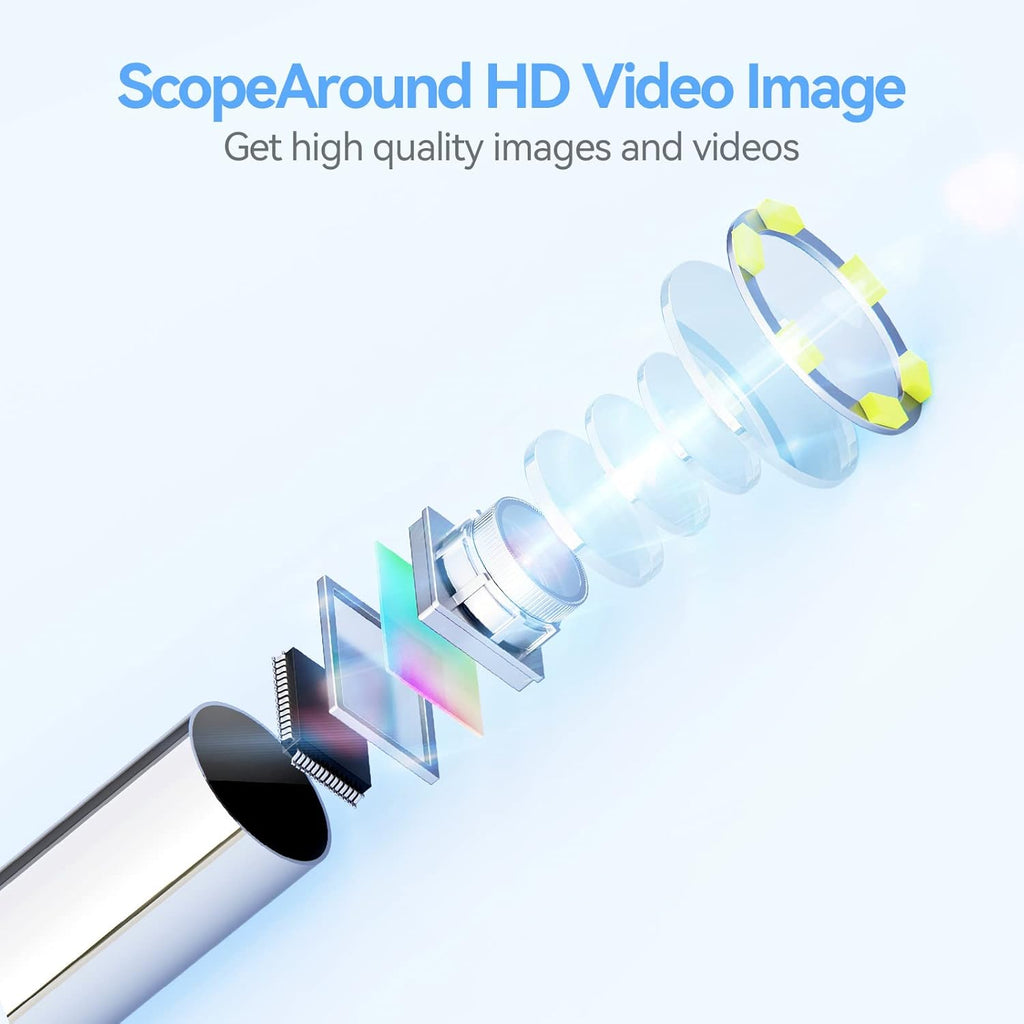 Ear Wax Removal Camera with 4.5 IPS Screen, 1920x1080 FHD Smart Visual Ear Cleaner Tool Kit, Otoscope with Light B96093