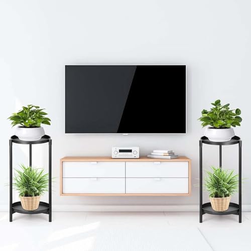 Black 3 Tier Metal Plant Stand L926045