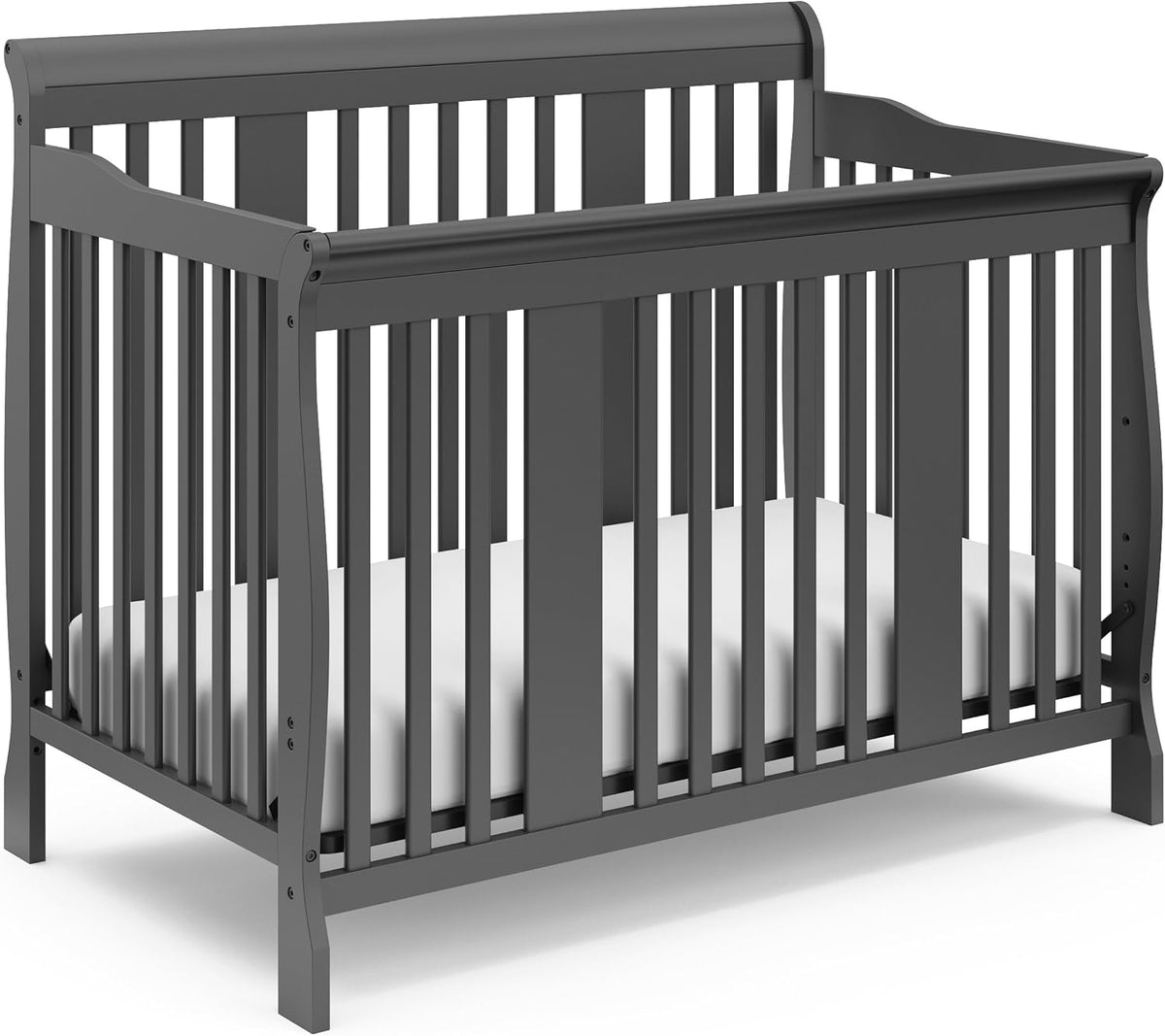 Espresso 4-in-1 Convertible Crib with Adjustable Height Mattress L9067