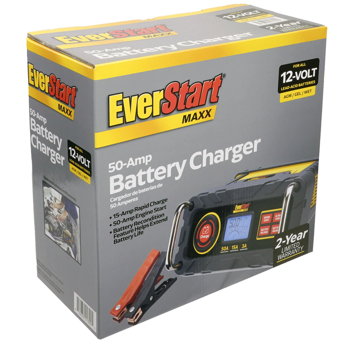 15 Amp Automotive Battery Charger with 50 Amp Engine Start U507