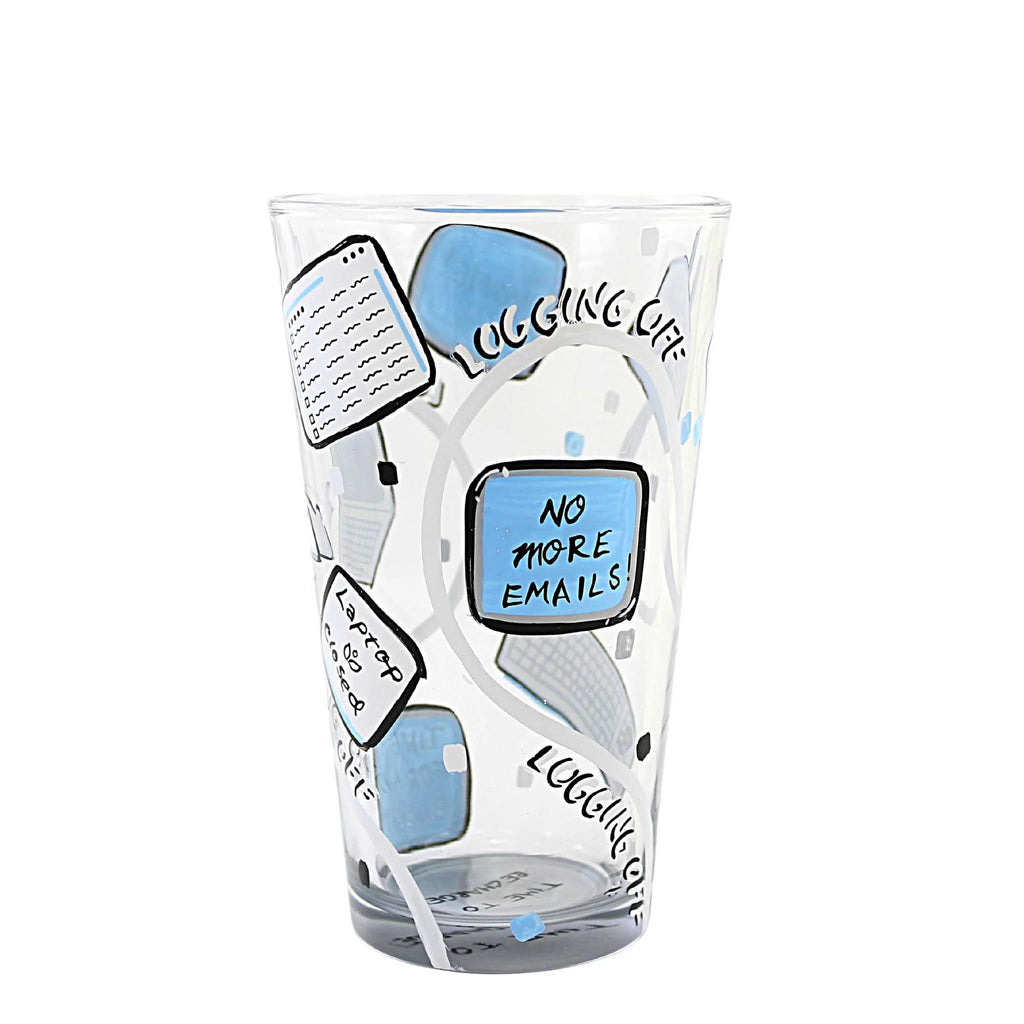 Hand Painted Pint Glass L4319