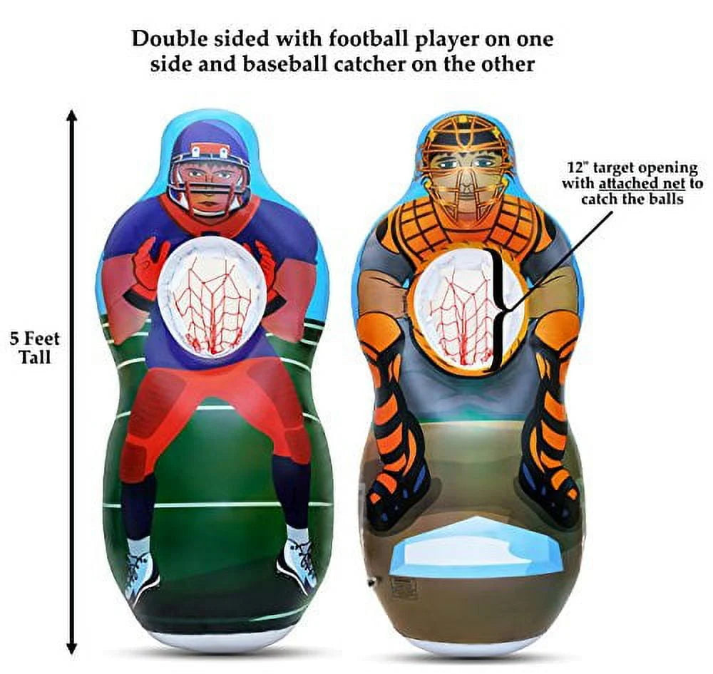 Inflatable Two Sided Toss Game with Plush Balls S2036