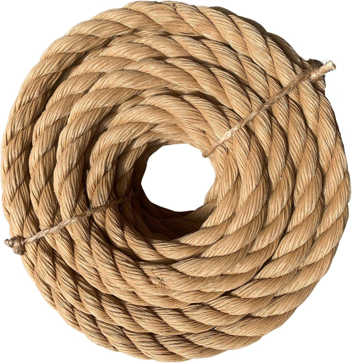 Twisted ProManila Rope Cordage 3 Strand Synthetic Polypropylene Rope 1 inch x 100 feet Pack of 2 O40748
