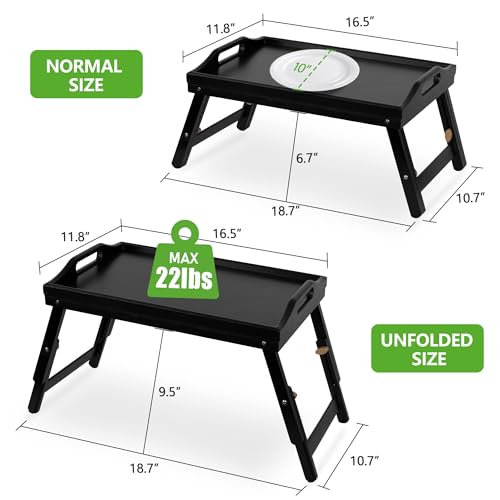 Bamboo Breakfast Bed Tray with Folding Legs I93202
