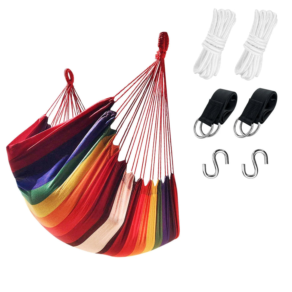 Hammock Chair with Pocket, Max 300 lbs, Dark Gray J740