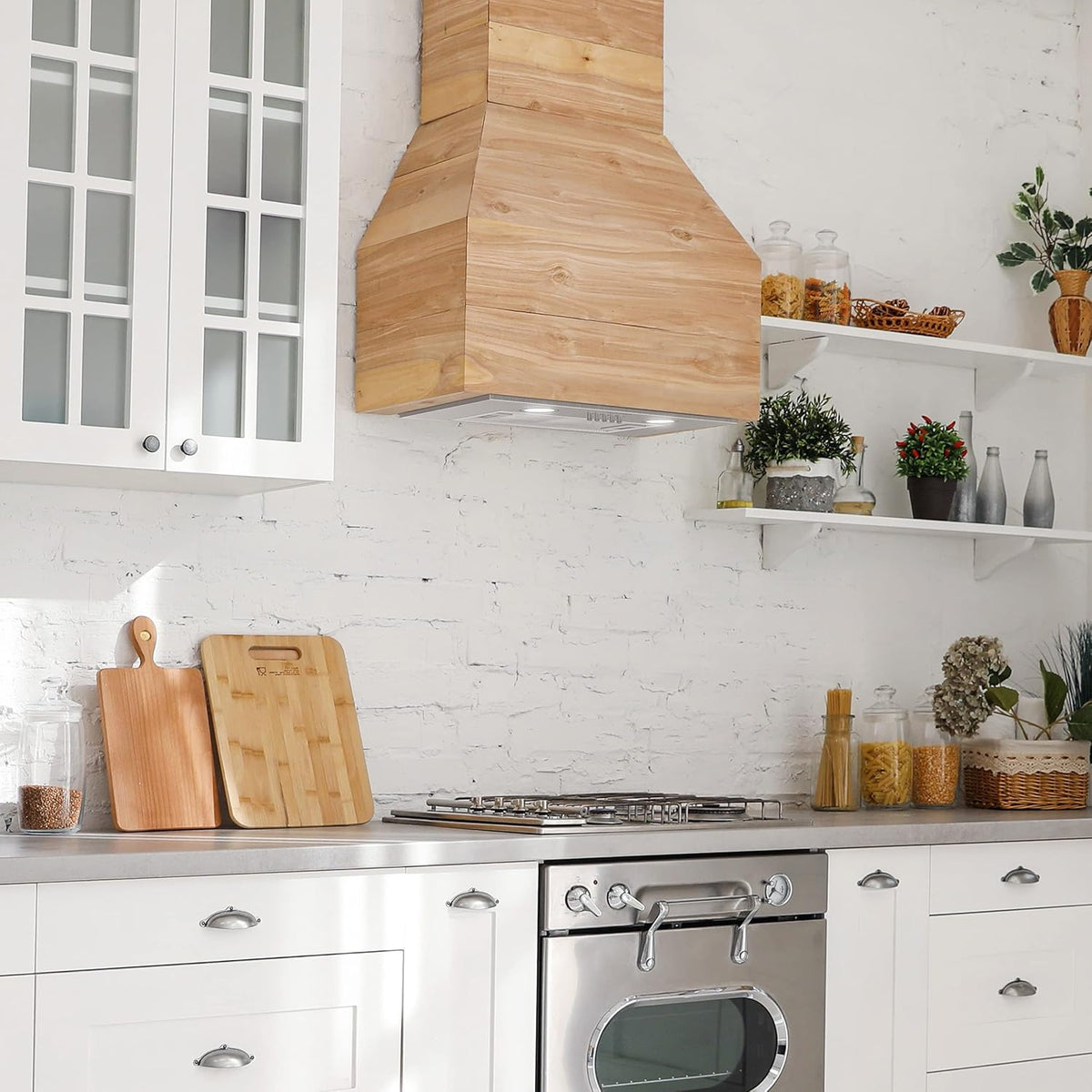 Stainless Steel Built In Range Hood Insert with 3 Speed Exhaust Fan Z458258