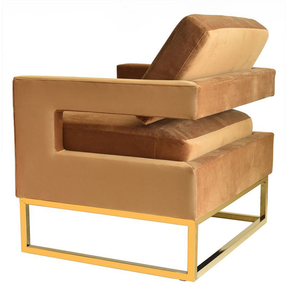 Velvet & Stainless Steel Accent Chair A3456