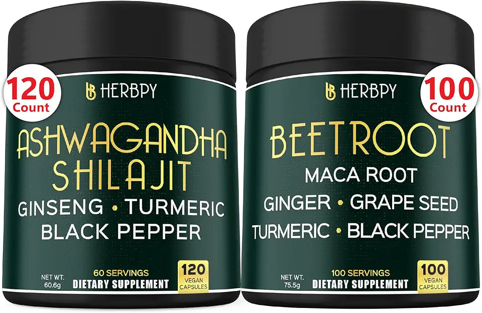 Ashwagandha Shilajit & Beet Root Capsules R1793