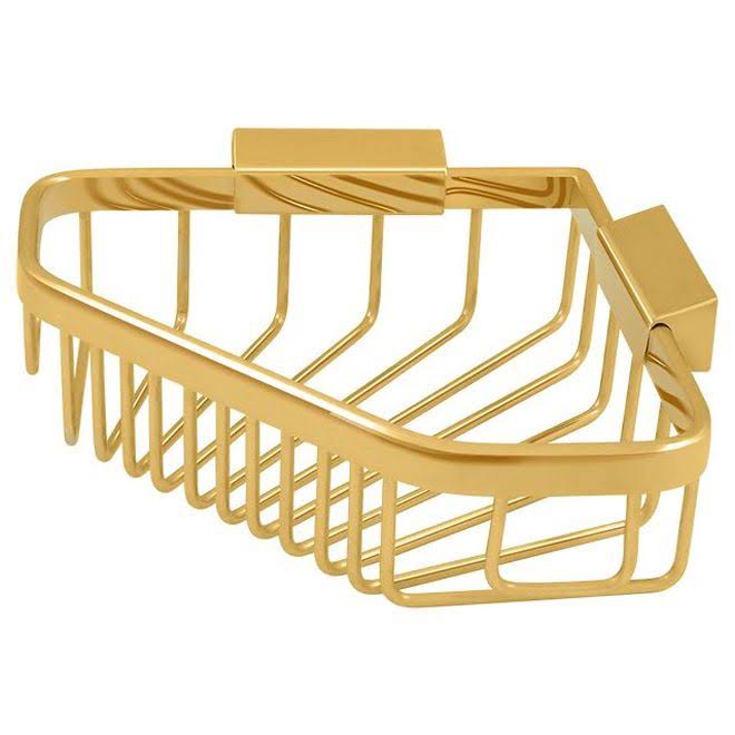Satin Nickel Finish Wire Basket Corner Pentagon B74115