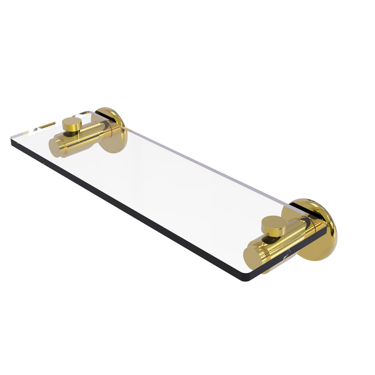 16 inch Glass Vanity Shelf Beveled Edges Antique Pewter O6941