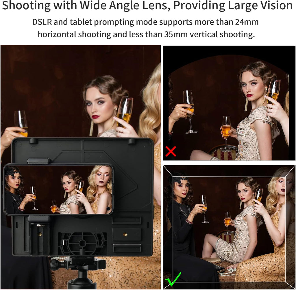 10 Folding Teleprompter for DSLR Smartphone and Tablet R6700