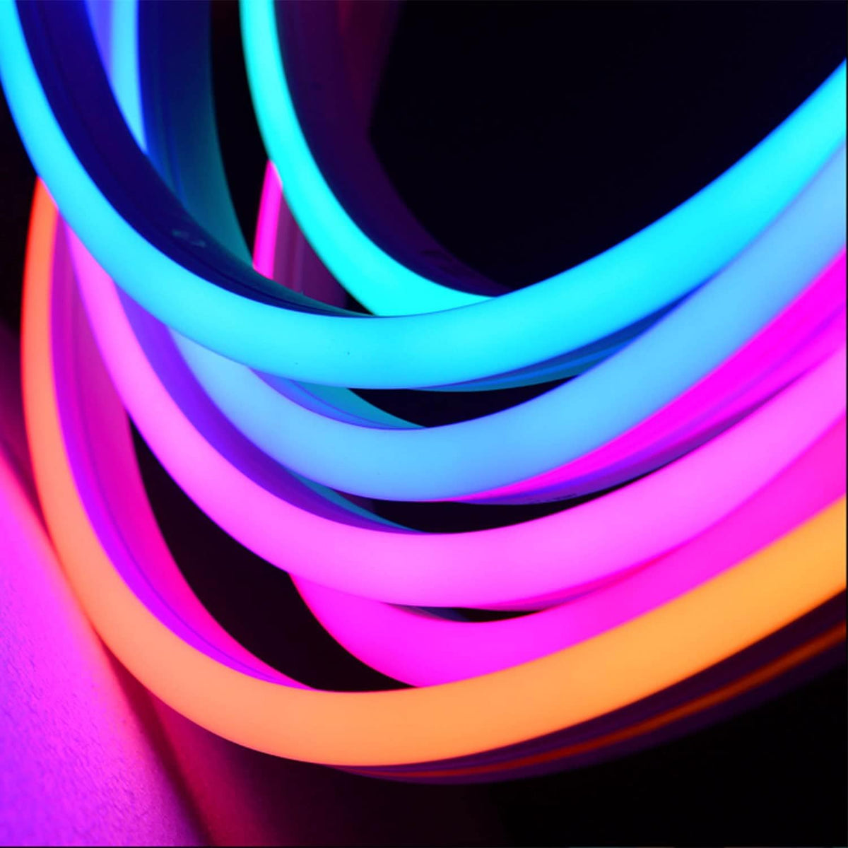 300pcs 5050 RGB 120V IP68 Waterproof Rope Light S4358