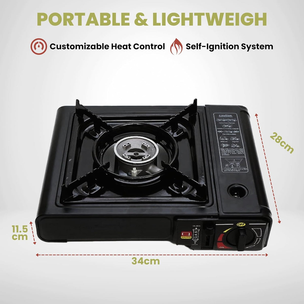 10,000 BTU Portable Dual Fuel Butane Propane Stove X6633